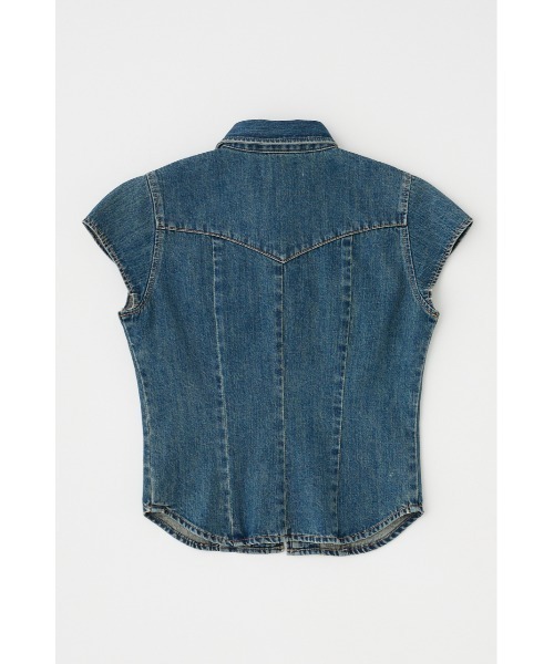 ブラウス シャツ 「セットアップ対応」CAP SLEEVE DENIM シャツ レディース セール】【セットアップ対応】CAP SLEEVE DENIM シャツ（シャツ