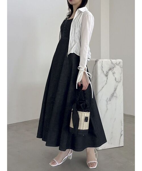 dazzlin リボンハンドルカゴバッグ ダズリン dazzlin リボンハンドルカゴバッグ （ブラック