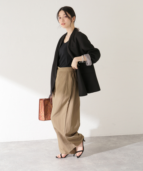 journal standard L'essage(ジャーナルスタンダードレサージュ)の「LIナチュラルタンブラーパンツ(その他パンツ・レディース・ブラック/カーキ/ベージュ・36/38)」の17枚目の写真