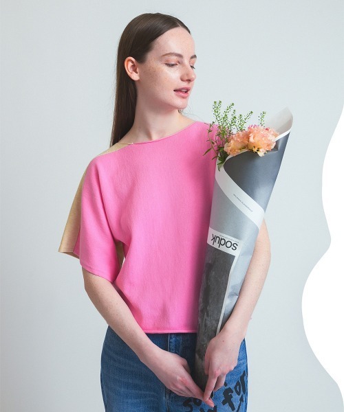 soduk（スドーク）の「t-knit（ニット/セーター・レディース・ピンク/ブラック/ブルー・ONE SIZE）」の3枚目の写真