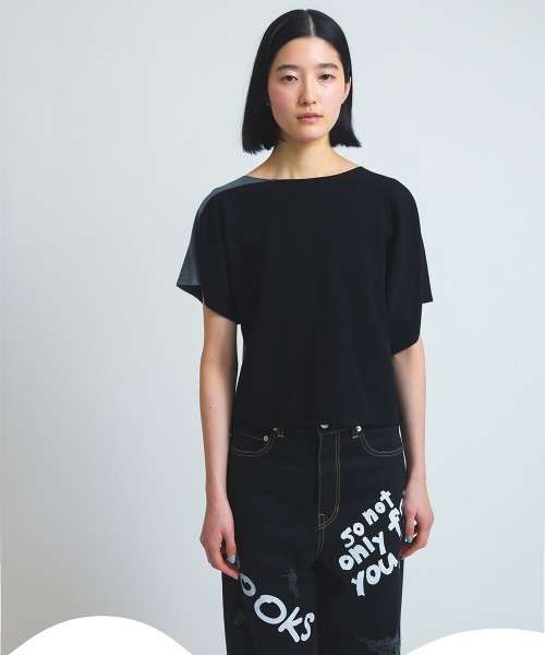 soduk（スドーク）の「t-knit（ニット/セーター・レディース・ピンク/ブラック/ブルー・ONE SIZE）」の2枚目の写真