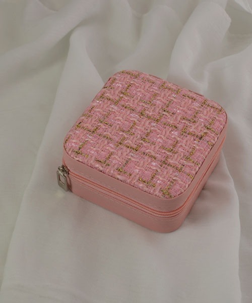 セール】【resonance】ツイードデザイン アクセサリーケース