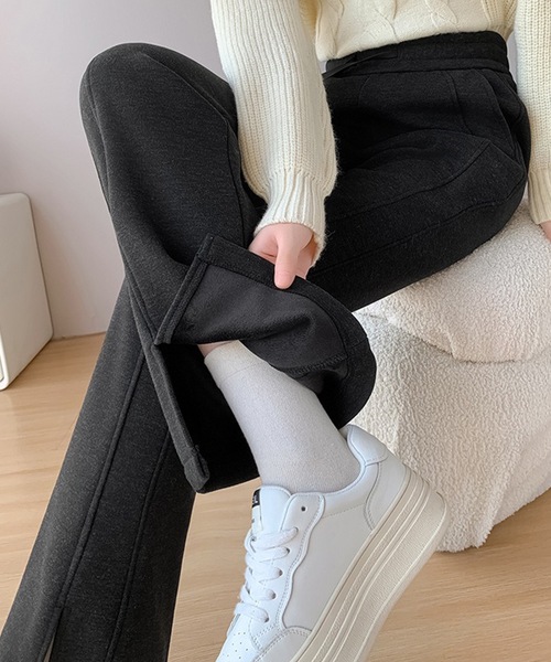 Lace Ladies(レースレディース)の「フレア スリット入り スウェット トラック パンツ(スウェットパンツ・レディース・ベージュ/ブラック/グレー・S/M/XL)」の9枚目の写真