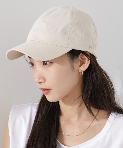 Healthknit（ヘルスニット）の「Healthknit/ワンポイント刺繍CAP（キャップ・レディース・ベージュ/ブラック・FREE）」の2枚目の写真
