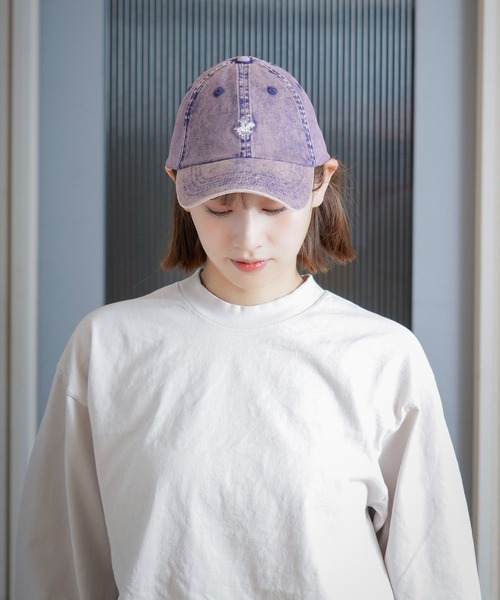 BEVERLY HILLS POLO CLUB（ビバリーヒルズポロクラブ）の「【BEVERLY HILLS POLO CLUB/ビバリーヒルズポロクラブ】ピグメントキャップ（キャップ・メンズ・パープル/イエロー/ブルー/ブラック・FREE）」の4枚目の写真