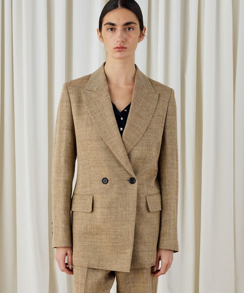エディフィス リネン シルク ダブルブレストジャケット Loro Piana