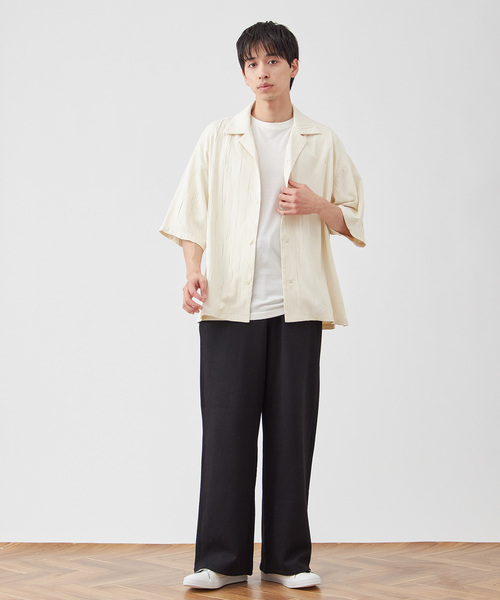 B.C STOCK（ベーセーストック）の「【Deux Allures/ドゥ アリュール】オニカルゼワイドパンツ（スラックス・メンズ・ホワイト/ブラック・LARGE/MEDIUM）」の22枚目の写真