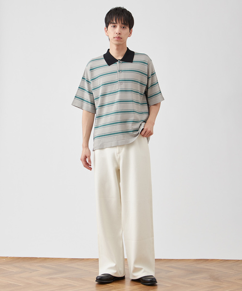 B.C STOCK（ベーセーストック）の「【Deux Allures/ドゥ アリュール】オニカルゼワイドパンツ（スラックス・メンズ・ホワイト/ブラック・LARGE/MEDIUM）」の18枚目の写真