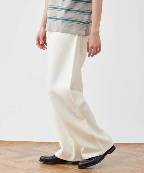 B.C STOCK（ベーセーストック）の「【Deux Allures/ドゥ アリュール】オニカルゼワイドパンツ（スラックス・メンズ・ホワイト/ブラック・LARGE/MEDIUM）」の16枚目の写真