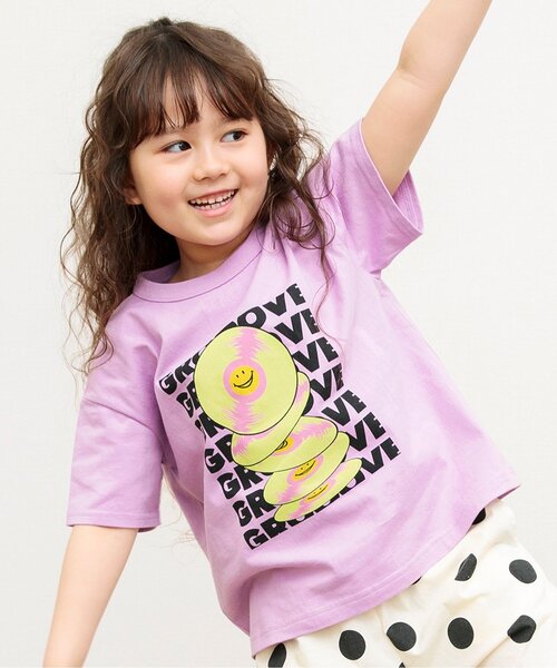 BREEZE（ブリーズ）の「【リンク/ジュニア対応】FOスマイルロゴ半袖Tシャツ（Tシャツ/カットソー・キッズ・その他2/ミント/オレンジ/パープル/レモンイエロー/アイボリー・80/90/130/140/100/110/120/150）」の4枚目の写真