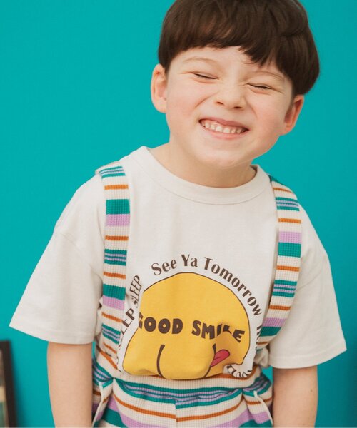 BREEZE（ブリーズ）の「【リンク/ジュニア対応】FOスマイルロゴ半袖Tシャツ（Tシャツ/カットソー・キッズ・その他2/ミント/オレンジ/パープル/レモンイエロー/アイボリー・80/90/130/140/100/110/120/150）」の2枚目の写真