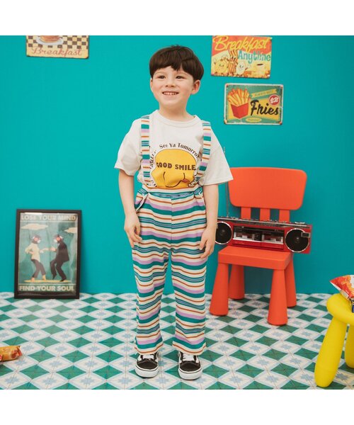 BREEZE（ブリーズ）の「【リンク/ジュニア対応】FOスマイルロゴ半袖Tシャツ（Tシャツ/カットソー・キッズ・その他2/ミント/オレンジ/パープル/レモンイエロー/アイボリー・80/90/130/140/100/110/120/150）」の9枚目の写真