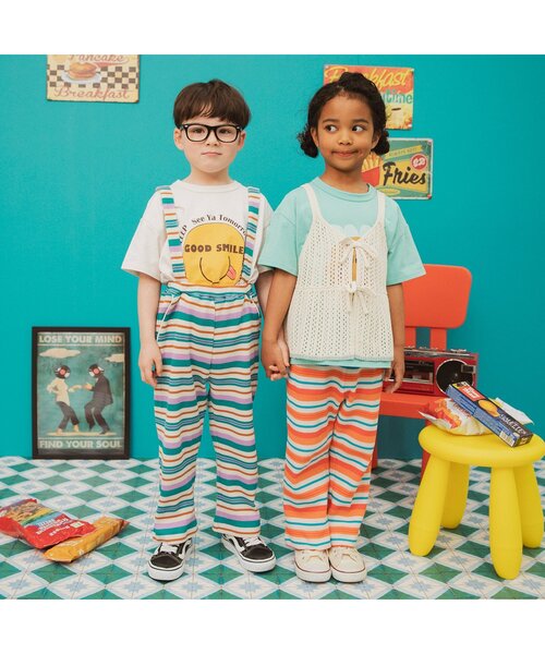 BREEZE（ブリーズ）の「【リンク/ジュニア対応】FOスマイルロゴ半袖Tシャツ（Tシャツ/カットソー・キッズ・その他2/ミント/オレンジ/パープル/レモンイエロー/アイボリー・80/90/130/140/100/110/120/150）」の19枚目の写真