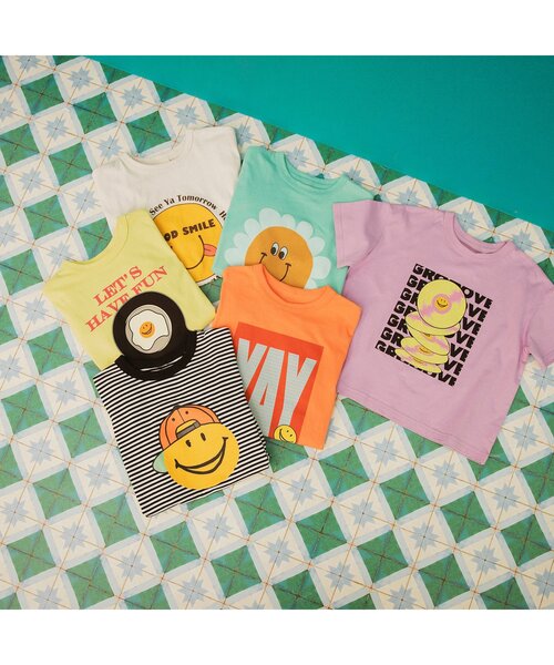 BREEZE（ブリーズ）の「【リンク/ジュニア対応】FOスマイルロゴ半袖Tシャツ（Tシャツ/カットソー・キッズ・その他2/ミント/オレンジ/パープル/レモンイエロー/アイボリー・80/90/130/140/100/110/120/150）」の22枚目の写真