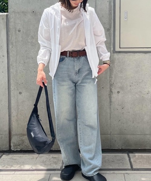 AIGLE（エーグル）の「撥水 UVカット ソーラーパック パッカブルフーデッドジャケット（マウンテンパーカー・レディース・ブルー/ピンク/ライトグリーン/ホワイト/パープル/ダークブルー・L/M/S/XL/XS）」の19枚目の写真