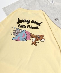 Tom and Jerry/トムとジェリー オーバーサイズ ワンポイント フロント バック サガラ 刺繍 半袖Tシャツ