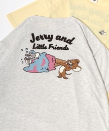 Tom and Jerry/トムとジェリー オーバーサイズ ワンポイント フロント バック サガラ 刺繍 半袖Tシャツ