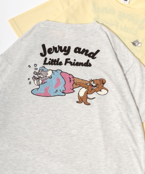 Tom&Jerry(トムアンドジェリー)の「Tom and Jerry/トムとジェリー オーバーサイズ ワンポイント フロント バック サガラ 刺繍 半袖Tシャツ(Tシャツ/カットソー・レディース・ホワイト系その他/ライトグリーン/グレー系その他/ホワイト/ブラック系その他/パープル/スミクロ/ベージュ/アッシュグレー/イエロー/ミント/ブルー系その他・M/L)」の6枚目の写真