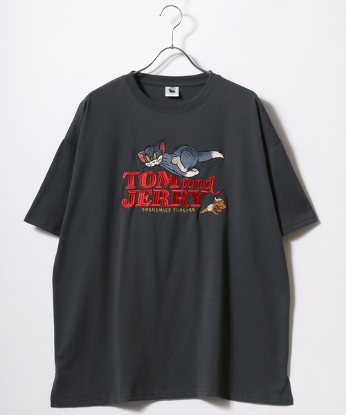 Tom&Jerry(トムアンドジェリー)の「Tom and Jerry/トムとジェリー オーバーサイズ ワンポイント フロント バック サガラ 刺繍 半袖Tシャツ(Tシャツ/カットソー・レディース・ホワイト系その他/ライトグリーン/グレー系その他/ホワイト/ブラック系その他/パープル/スミクロ/ベージュ/アッシュグレー/イエロー/ミント/ブルー系その他・M/L)」の19枚目の写真