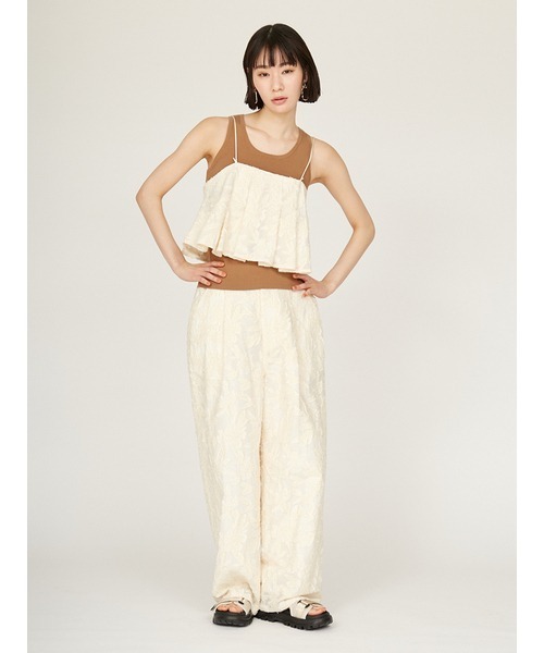 emmi（エミ）の「ウエストギャザーワイドパンツ（その他パンツ・レディース・ブルー/アイボリー/インディゴブルー・0/1）」の16枚目の写真