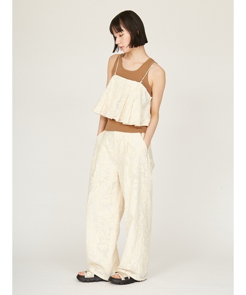 emmi（エミ）の「ウエストギャザーワイドパンツ（その他パンツ・レディース・ブルー/アイボリー/インディゴブルー・0/1）」の17枚目の写真