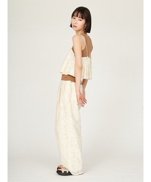 emmi（エミ）の「ウエストギャザーワイドパンツ（その他パンツ・レディース・ブルー/アイボリー/インディゴブルー・0/1）」の19枚目の写真