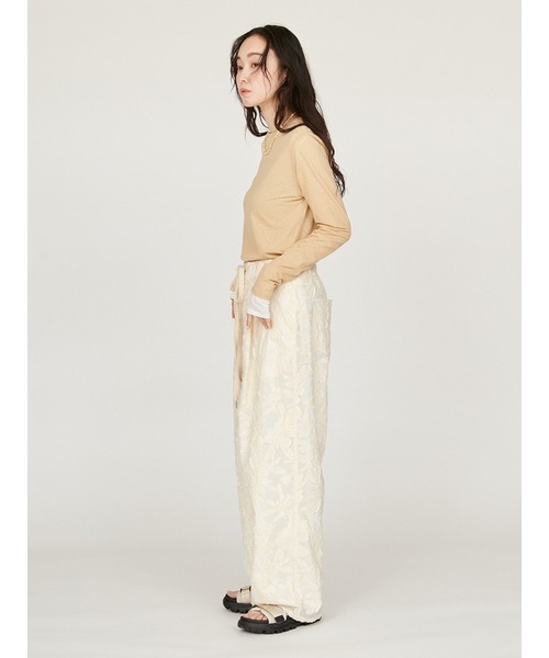 emmi（エミ）の「ウエストギャザーワイドパンツ（その他パンツ・レディース・ブルー/アイボリー/インディゴブルー・0/1）」の21枚目の写真