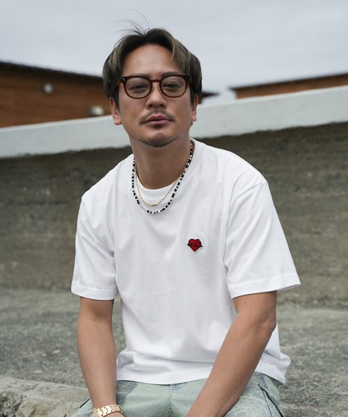 #Re:room（リルーム）の「ハートアイコンTシャツ（Tシャツ/カットソー・メンズ・ホワイト・S-M）」の3枚目の写真