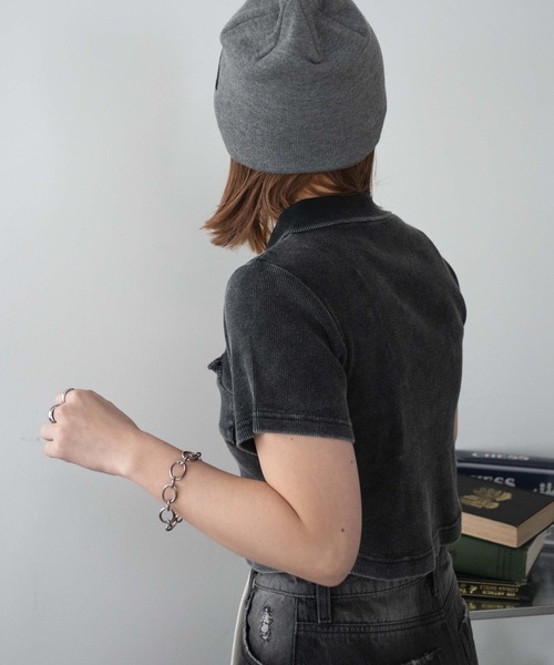 WEGO（ウィゴー）の「WEGO/ポケットデザインWZIPトップス（カーディガン/ボレロ・レディース・オフホワイト/スミクロ/杢グレー/カーキ・FREE）」の17枚目の写真