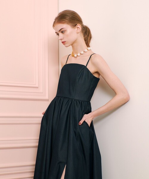 LOULOU WILLOUGHBY(ルルウィルビー)の「【LOULOU WILLOUGHBY】シャンブレーベアワンピース(ワンピース・レディース・ネイビー/キャメル・1/2)」の6枚目の写真