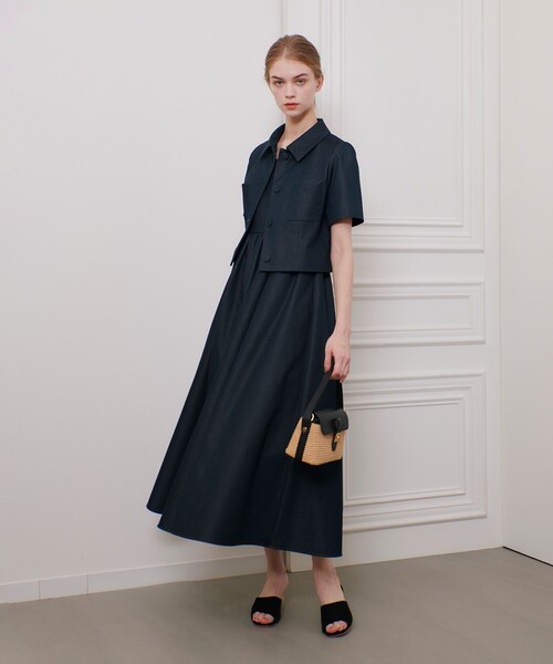 LOULOU WILLOUGHBY(ルルウィルビー)の「【LOULOU WILLOUGHBY】シャンブレーベアワンピース(ワンピース・レディース・ネイビー/キャメル・1/2)」の8枚目の写真
