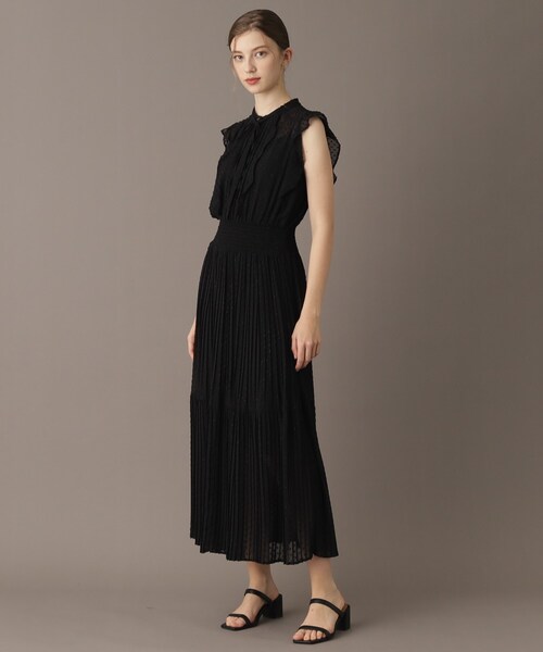 DRESSTERIOR（ドレステリア）の「【きれいめ/ドット柄】シアードットフリルスリーブワンピ（ワンピース・レディース・ブラック・34/36/38）」の6枚目の写真