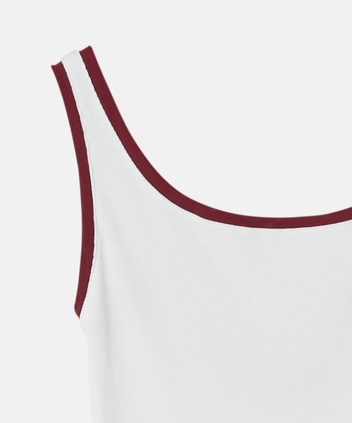 タンクトップ ノースリーブ カラートリムタンクトップ / Color Trimmed Tank Top レディース セール】カラートリムタンクトップ / Color Trimmed Tank Top