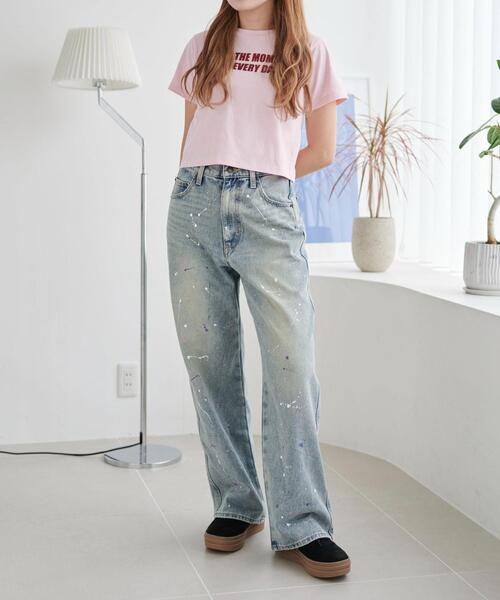 WEGO（ウィゴー）の「WEGO/ペイントストレートデニムパンツ（デニムパンツ・レディース・スカイブルー・SMALL/MEDIUM）」の10枚目の写真