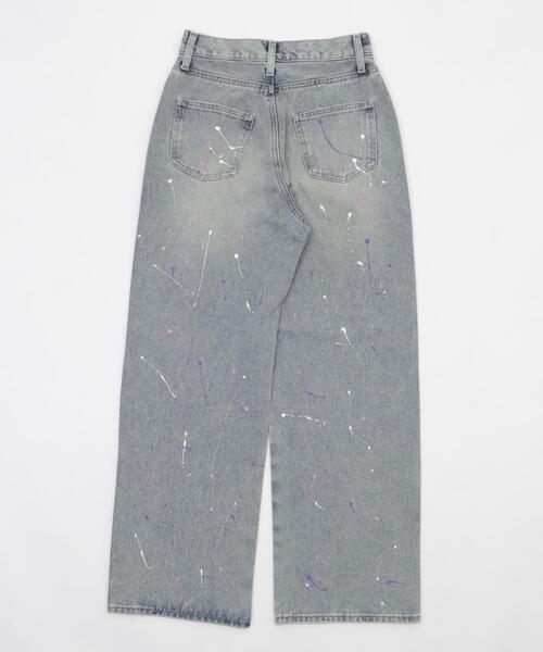 WEGO（ウィゴー）の「WEGO/ペイントストレートデニムパンツ（デニムパンツ・レディース・スカイブルー・SMALL/MEDIUM）」の12枚目の写真