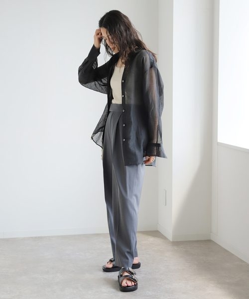 ジャーナルスタンダードレサージュ シアーシャツ JOURNAL STANDARD - JOURNAL STANDARD L'ESSAGE シアーシャツの