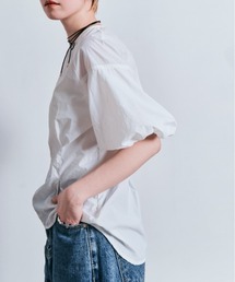 【UVカット:UPF50%+】撥水 パフスリーブ シャーリング ラッシュガード Tシャツ / 半袖 ハーフスリーブ