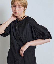 【UVカット：UPF50%＋】撥水 パフスリーブ シャーリング ラッシュガード Tシャツ / 半袖 ハーフスリーブ