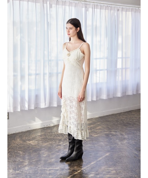 etre loin（エトルワン）の「Rose race cami dress（ドレス・レディース・ピンク/ブラック/アイボリー・M）」の8枚目の写真