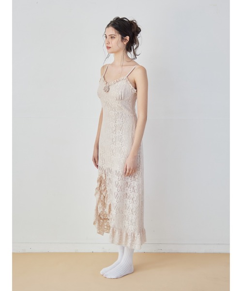 etre loin(エトルワン)の「Rose race cami dress(ドレス・レディース・ピンク/ブラック/アイボリー・M)」の21枚目の写真