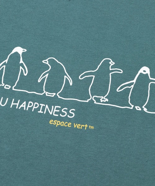go slow caravan(ゴースローキャラバン)の「ESPACE VERT/エスパスヴェール ペンギンプリント S/S TEE(Tシャツ/カットソー・メンズ・ホワイト/グリーン・LARGE/MEDIUM/X-LARGE)」の8枚目の写真
