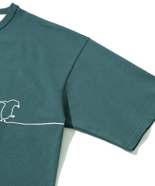 go slow caravan(ゴースローキャラバン)の「ESPACE VERT/エスパスヴェール ペンギンプリント S/S TEE(Tシャツ/カットソー・メンズ・ホワイト/グリーン・LARGE/MEDIUM/X-LARGE)」の7枚目の写真