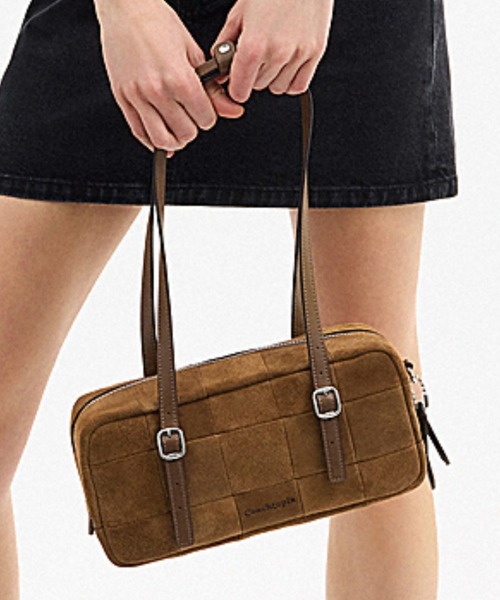 【Coachtopia】スエードレザー  Alter/Ego サッチェルバッグ Alter/Ego Satchel Bag In Checkerboard Upcrafted Leather