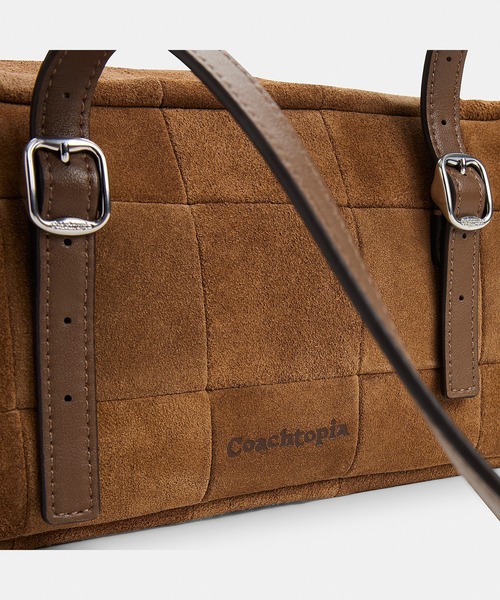 【Coachtopia】スエードレザー  Alter/Ego サッチェルバッグ Alter/Ego Satchel Bag In Checkerboard Upcrafted Leather