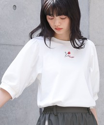 【接触冷感】ロゴ刺繍カットソー