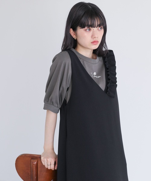somari imagination(ソマリ イマジネーション)の「【接触冷感】ロゴ刺繍カットソー(Tシャツ/カットソー・レディース・ブラック/オフホワイト/チャコール・1/2)」の20枚目の写真