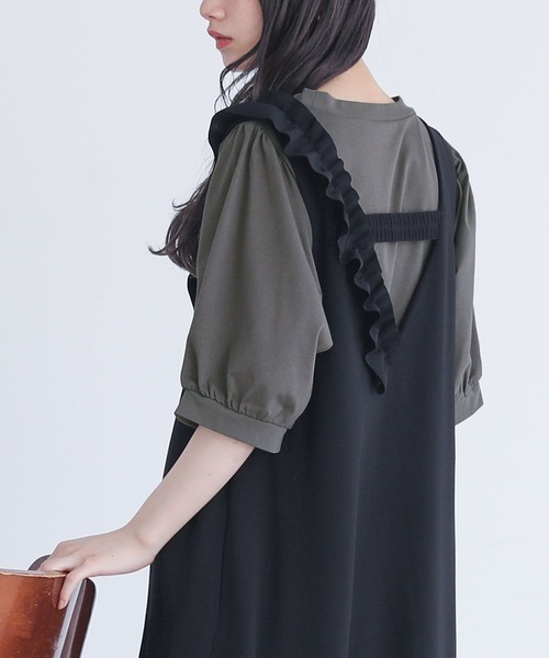 somari imagination(ソマリ イマジネーション)の「【接触冷感】ロゴ刺繍カットソー(Tシャツ/カットソー・レディース・ブラック/オフホワイト/チャコール・1/2)」の19枚目の写真