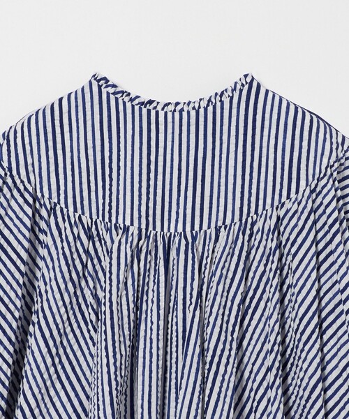 dahl'ia（ダリア）の「＜dahl’ia＞ストライプ ボリューム ワンピース（ワンピース・レディース・ネイビー・FREE）」の8枚目の写真