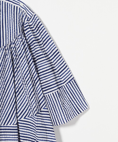 dahl'ia（ダリア）の「＜dahl’ia＞ストライプ ボリューム ワンピース（ワンピース・レディース・ネイビー・FREE）」の7枚目の写真