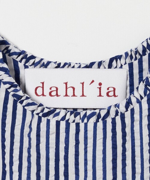 dahl'ia（ダリア）の「＜dahl’ia＞ストライプ ボリューム ワンピース（ワンピース・レディース・ネイビー・FREE）」の3枚目の写真